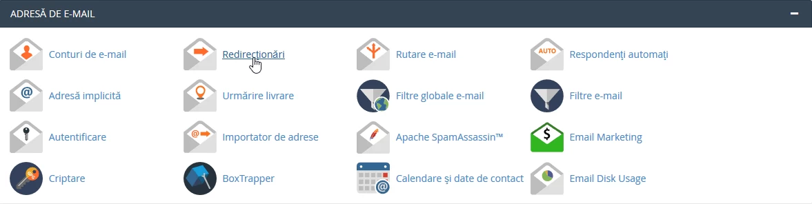 E-mail doorsturen cPanel