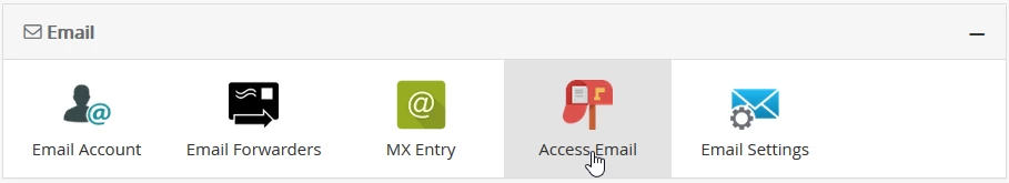 Toegang E-mail Webuzo paneel