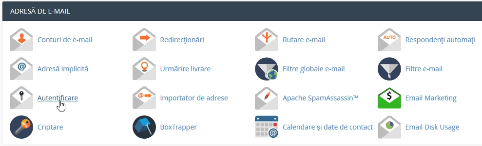 Autentificare Adresa de e-mail 