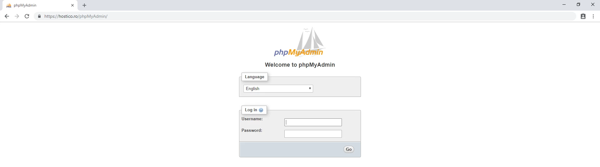toegang phpMyAdmin