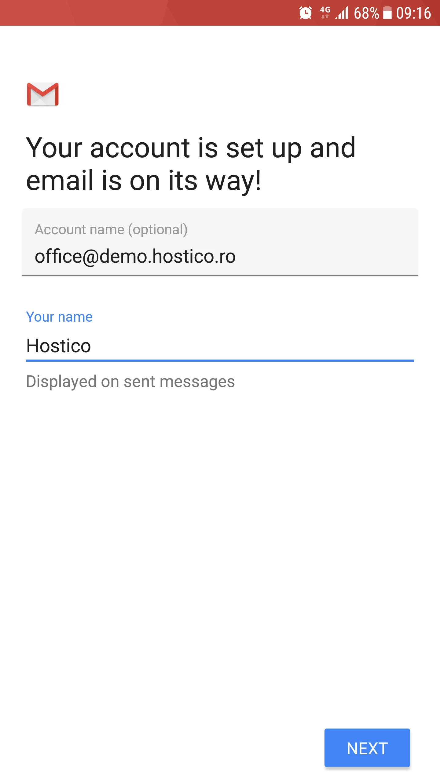 Uw account is ingesteld e-mail