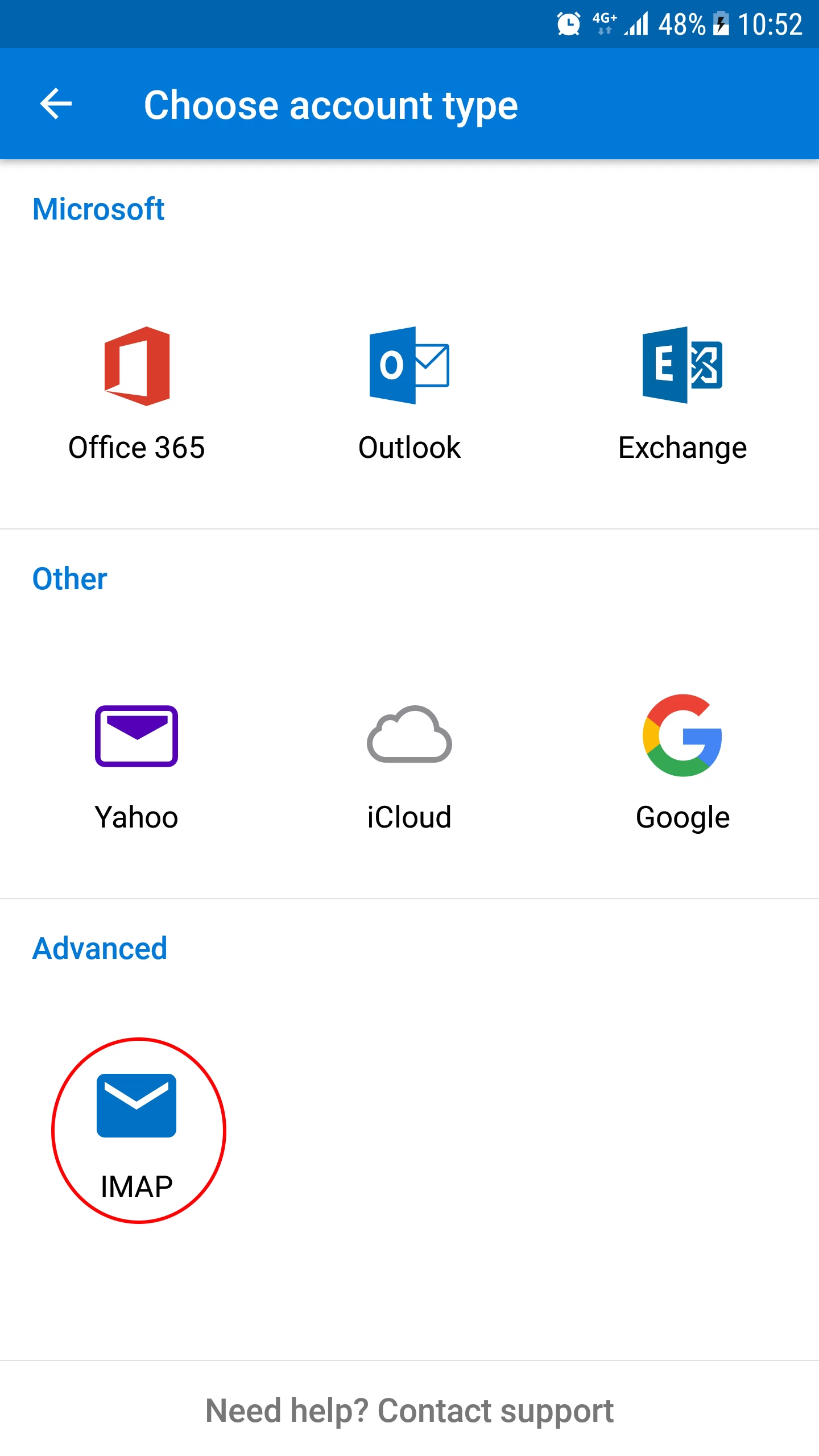 Selectam IMAP