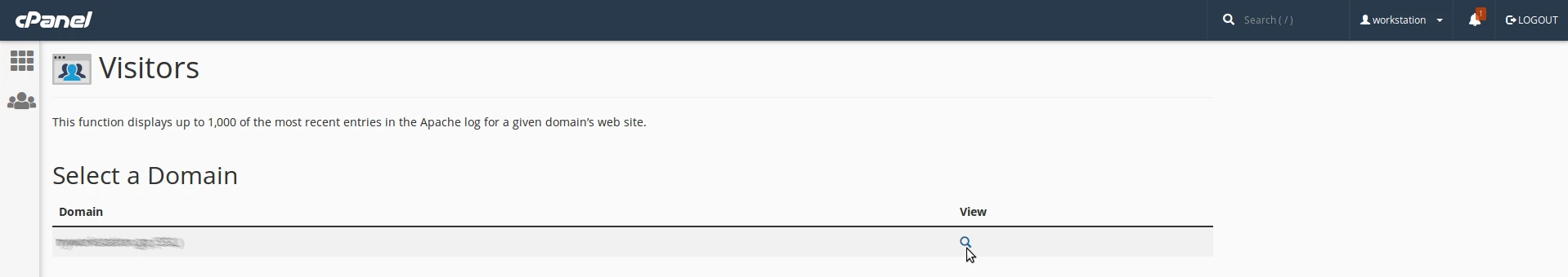 Bekijk bezoekers op domein cPanel