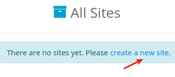 Nieuwe Site Aanmaken