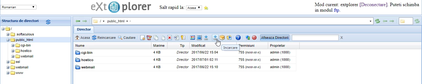 fisier index.php director public_html