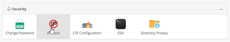 Webuzo IP Blokkeren Paneel