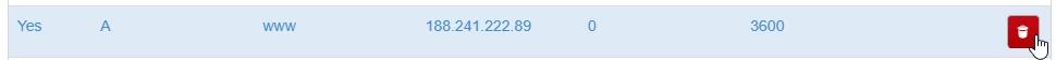verwijder A record