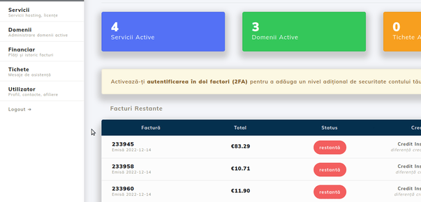 Toegang tot de factuur vanuit het account