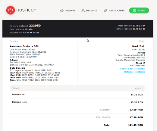 Items scheiden in de factuur