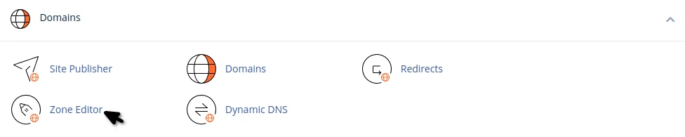 Domeinen Sectie cPanel